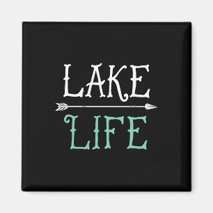 Íman Camiseta Lake Life Pesca Velejando Divertido Ou