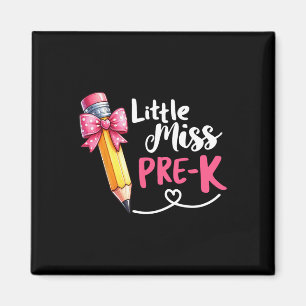 Íman Camiseta Little Miss Pré-escolar De Volta à Escola