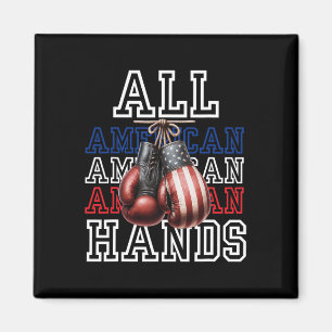 Íman Camiseta Luvas de Boxe Bandeira dos EUA Todas as M