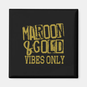 Íman Camiseta Maroon Gold Vibes Only Game Day Tee High 