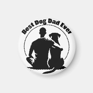 Íman Camiseta Melhor Pai de Cachorro do Mundo Silhueta 