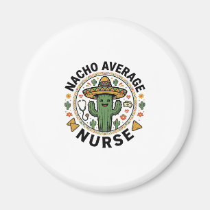 Íman Camiseta Nacho Average Nurse Cactus Fiesta Design_
