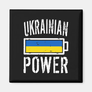 Íman Camiseta Orgulho Poder Ucraniano Bandeira da Ucrân