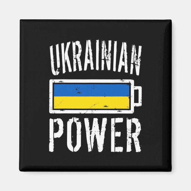 Íman Camiseta Orgulho Poder Ucraniano Bandeira da Ucrân (Frente)