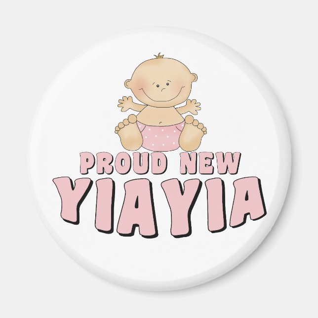 Íman Camiseta Orgulhosa Nova YiaYia (Frente)