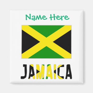 Íman Camiseta Personalização Verde Bandeira Jamaicana J