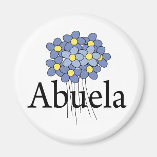 Íman Camiseta Pretty Blue Flower Abuela