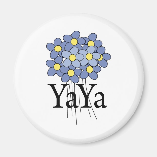 Íman Camiseta Pretty Blue Flower YaYa (Frente)