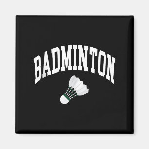 Íman Camiseta Regata Gráfica de Jogador de Badminton
