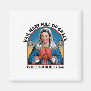 Íman Camiseta Religiosa de Boxe de Maria Piada Cristã S