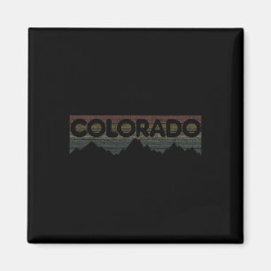 Íman Camiseta Retro das Montanhas Rochosas do Colorado