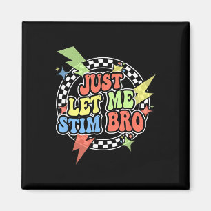 Íman Camiseta Retro Só Me Deixe Estimular Irmão Criança