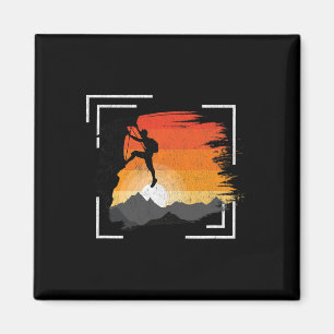 Íman Camiseta Retro Vintage de Escalada Masculina Femin