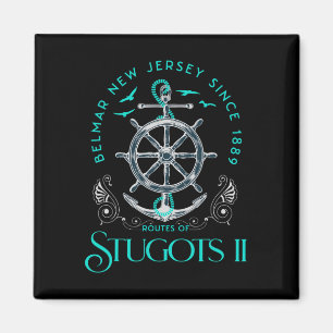 Íman Camiseta Sarcástica Âncora Stugots Belmar Nj Angus