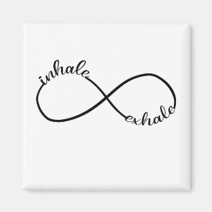 Íman Camiseta Símbolo do Sinal de Infinito Inalar Exala