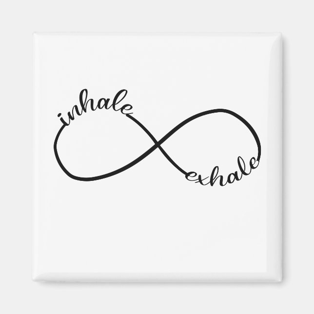 Íman Camiseta Símbolo do Sinal de Infinito Inalar Exala (Frente)