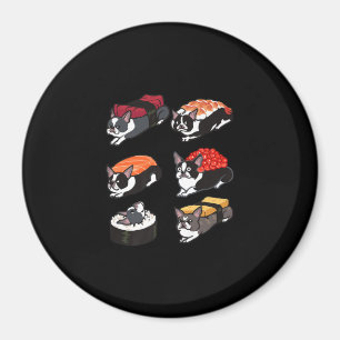Íman Camiseta Sushi Boston Terrier Premium