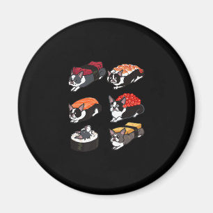 Íman Camiseta Sushi Boston Terrier Premium