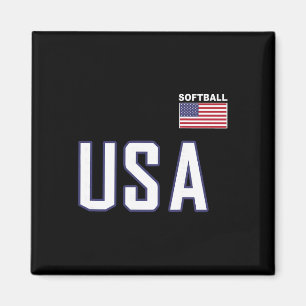 Íman Camiseta Usa Flag Softll Pocket Team Jersey Gift T