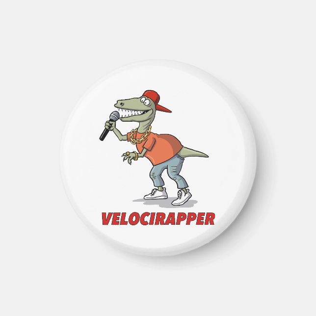 Íman Camiseta 'Velocirapper'. (Frente)