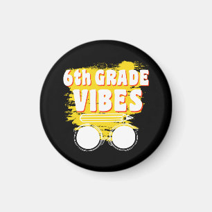 Íman Camiseta Vibes de Volta à Escola 6º Ano Primeiro D
