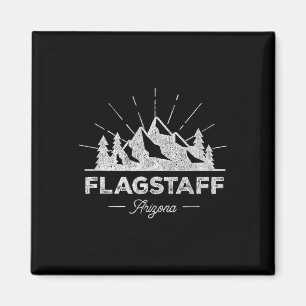 Íman Camiseta Vintage Hiking Retro Flagstaff Arizona Az
