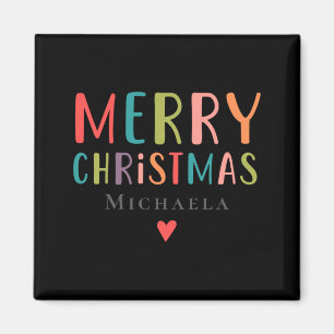 Íman Camisetas Coloridas Fofas Feliz Natal para Família