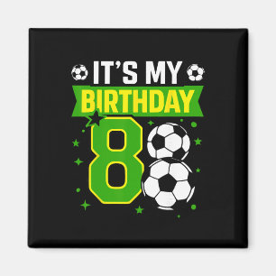 Íman Camisetas de Aniversariante 8 Futebol É Meu 8º Ani