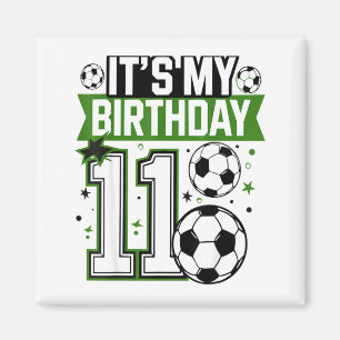 Íman Camisetas de Aniversário 11 Futebol É Meu 11º Aniv