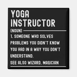 Íman Camisetas de Definição de Instrutor de Yoga Título