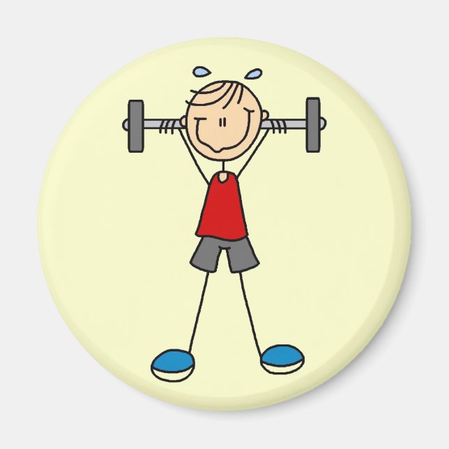 Íman Camisetas de elevação de peso e presentes (Frente)