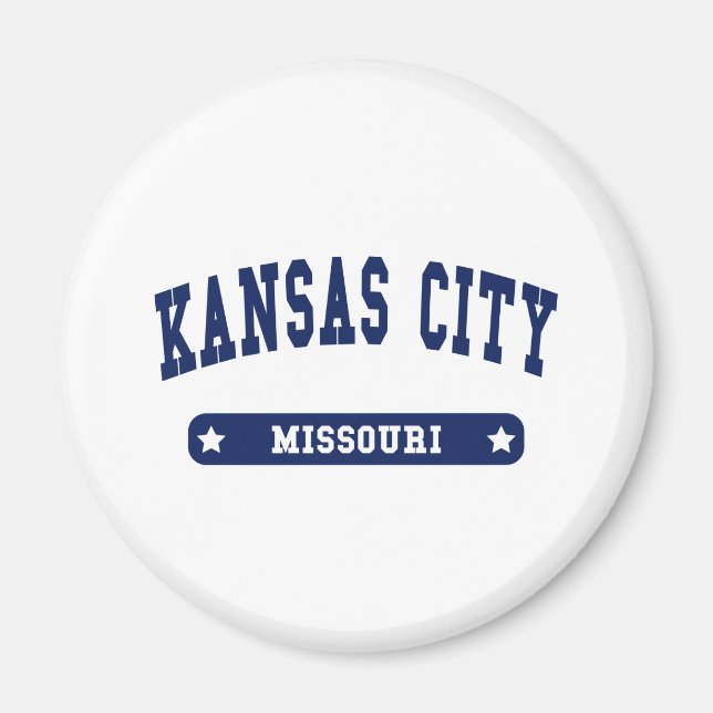 Íman Camisetas de Estilo Colégio Kansas City Missouri (Frente)