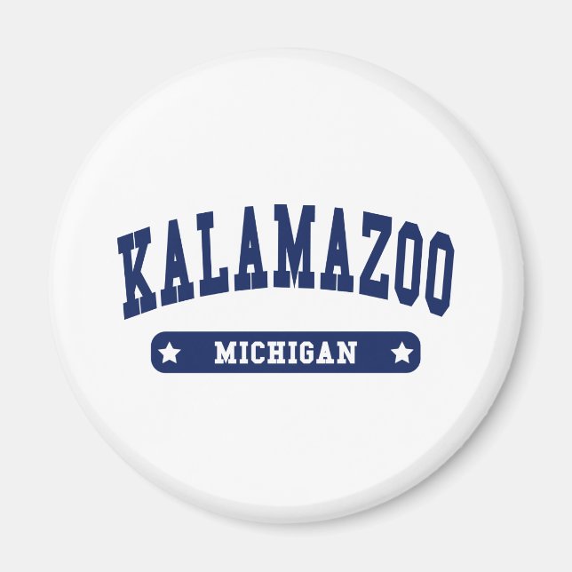 Íman Camisetas de Estilo da Faculdade de Kalamazoo Mich (Frente)