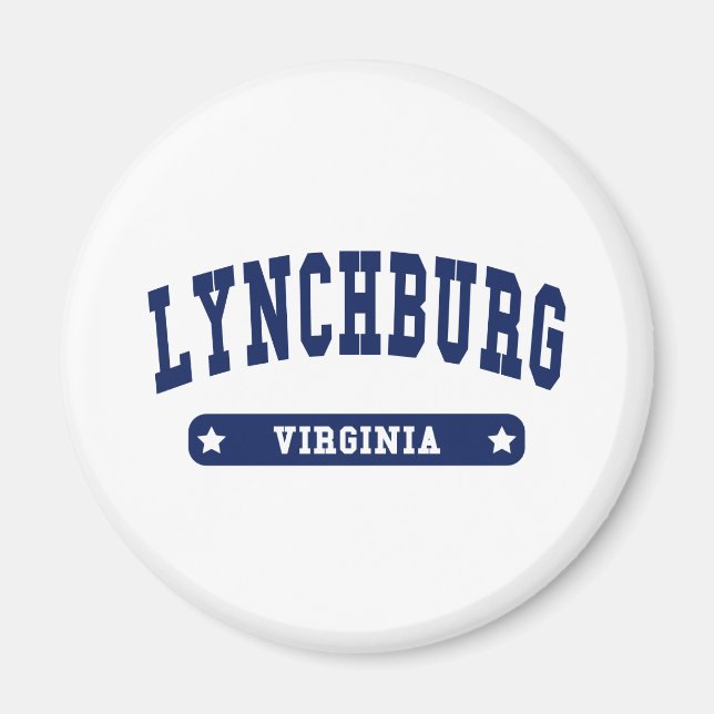 Íman Camisetas de Estilo da Faculdade de Lynchburg Virg (Frente)