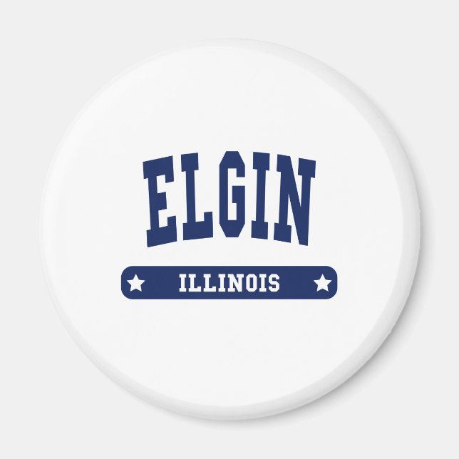 Íman Camisetas de Estilo da Faculdade Elgin Illinois (Frente)
