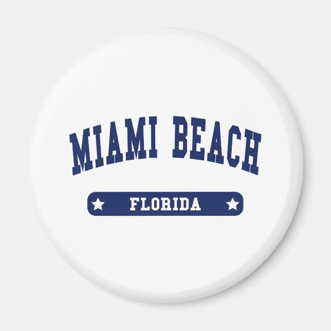 Íman Camisetas de Estilo da Universidade de Miami Beach (Frente)
