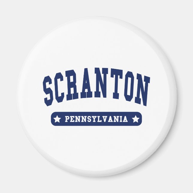 Íman Camisetas de Estilo do Scranton Pennsylvania Colle (Frente)