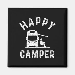 Íman Camisetas de Motorhome Feliz Acampador