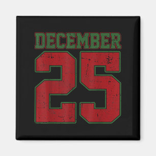 Íman Camisetas de Natal Retro Homens Mulheres Dezembro