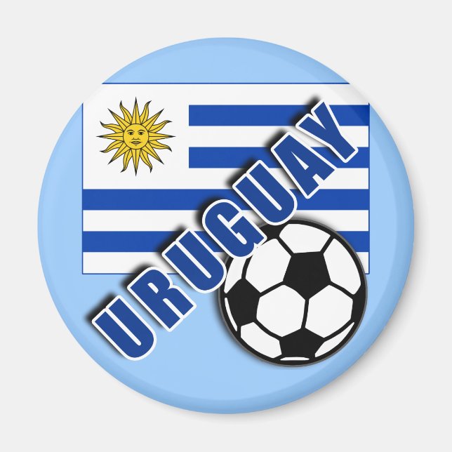 Íman CAMISETAS de Ventilador do Mundo URUGUAY (Frente)