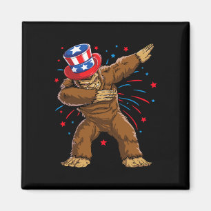 Íman Camisetas do Bigfoot 4 de Julho Sasquatch Bandeira
