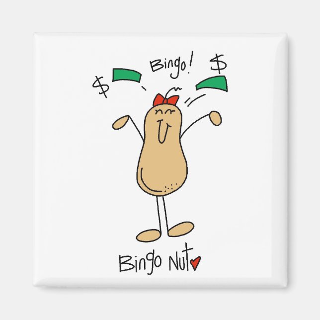 Íman Camisetas e Presentes Bingo Nut (Frente)