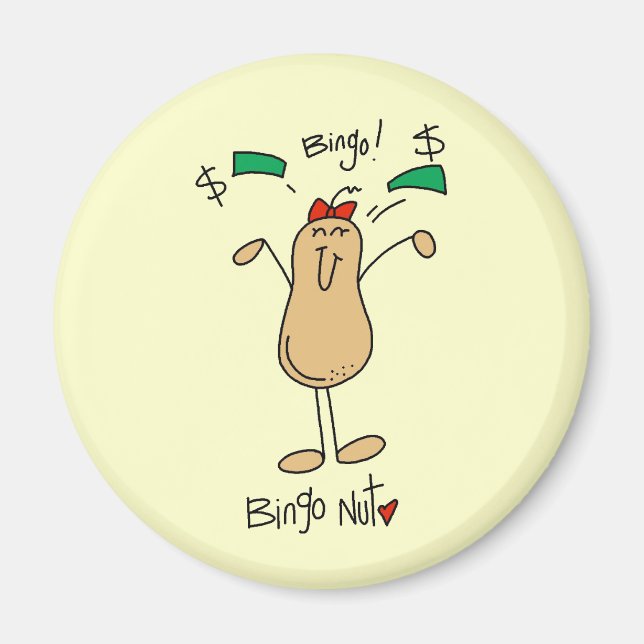 Íman Camisetas e Presentes Bingo Nut (Frente)