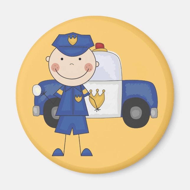 Íman Camisetas e presentes da Polícia Masculina (Frente)