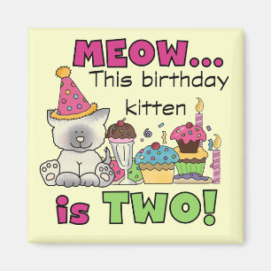 Íman Camisetas e presentes de aniversário de Kitten seg