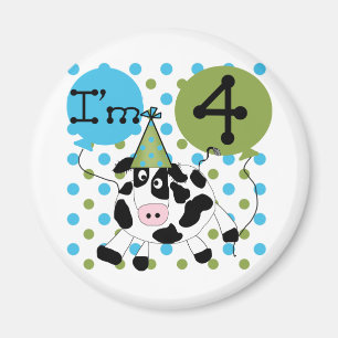 Íman Camisetas e presentes de aniversário do 4º anivers