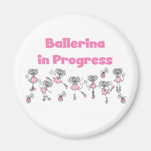 Íman Camisetas e Presentes de Bailarina em Treinamento