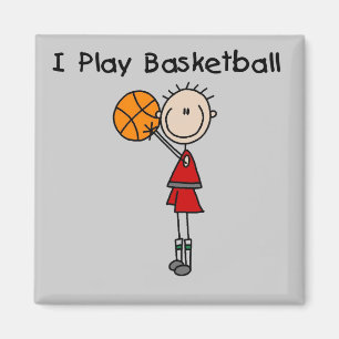 Íman Camisetas e Presentes de Basquete que eu jogo