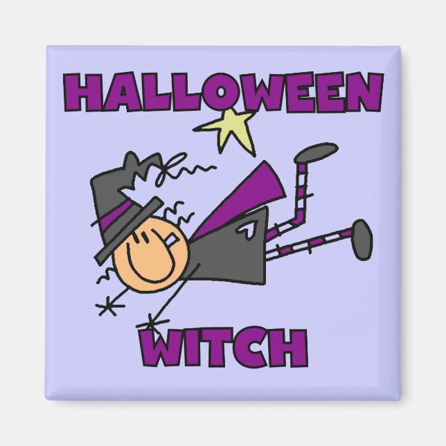 Íman Camisetas e presentes de bruxas do Halloween (Frente)
