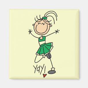 Íman Camisetas e Presentes de Cheerleader Verde